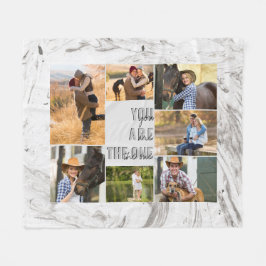 Gray Marmor Sie sind die One 7 Foto Collage Fleecedecke