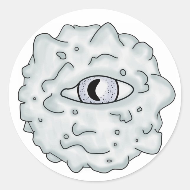 Gray Meaty Eyeball Sticker (Vorderseite)