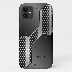 Gray Metallic Print Geometric Muster. Case-Mate iPhone Hülle