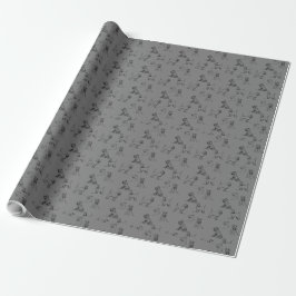 Gray Miniature Schnauzer Line Art 1-5 Geschenkpapier