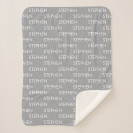 Gray minimalist custom name sherpadecke