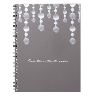 Gray Mirror Glam Glamour Chic Notebook Journal Notizblock