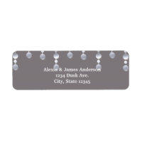 Gray Mirror Glamour Glam Elegante Adressetiketten