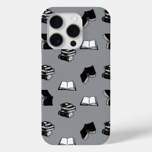 Gray Modern Bookish Bibliophile Book Pattern Case-Mate iPhone Hülle