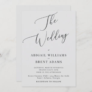 Gray Modern Wedding Einladung