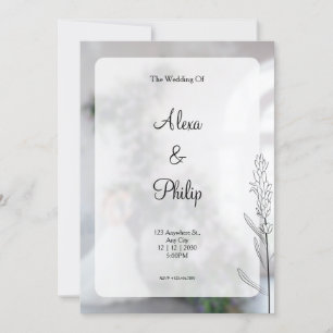 Gray Modern Wedding Einladung
