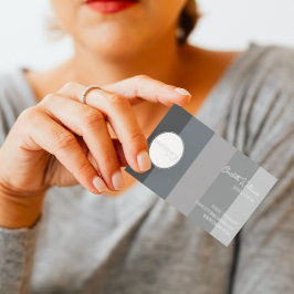 GRAY MONOCHROME STRIPE PATTERN CUSTOM TEXT COMPANY VISITENKARTE