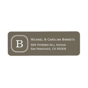 Gray Monogram Labels