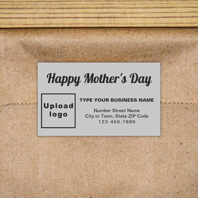 Gray Mother's Day Business Rectangle Sticker (Von Creator hochgeladen)
