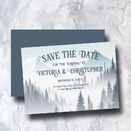 Gray Mountain Fog Forest Wilderness Winter Save The Date