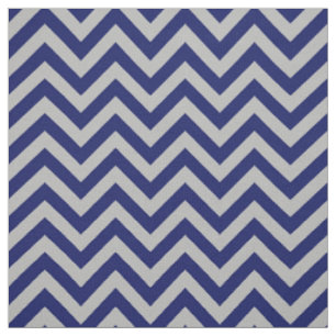 Gray Navy Blue LG Zickzack ZigZag Muster 12I Stoff