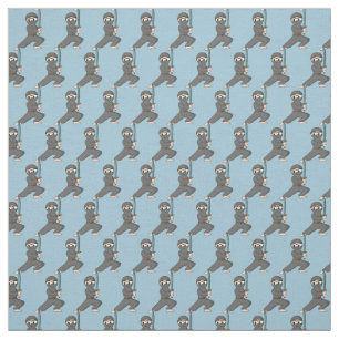 Gray Ninja 2 Design Fabric Stoff