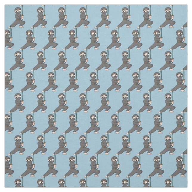 Gray Ninja 2 Design Fabric Stoff (Muster)