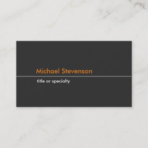 Gray Orange Clear Trendy Standard Business Card Visitenkarte