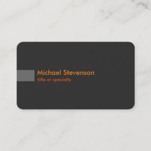 Gray Orange Modern Rounded Corner Business Card Visitenkarte