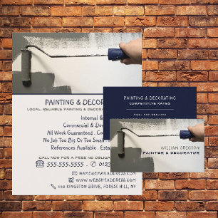 Gray Paint Roller, Painter & Decorator Werbung Flyer