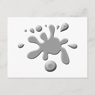 Gray Paint Splodge Postkarte