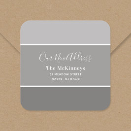 Gray Paint Swatch Neue Adresse Quadratischer Aufkleber