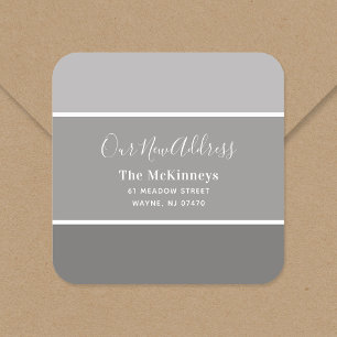 Gray Paint Swatch Neue Adresse Quadratischer Aufkleber
