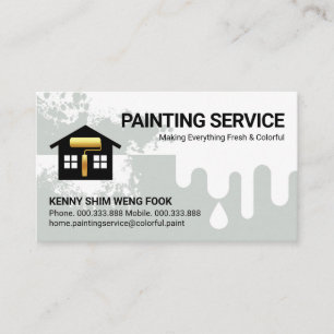 Gray Paint Zuhause Driving Visitenkarte
