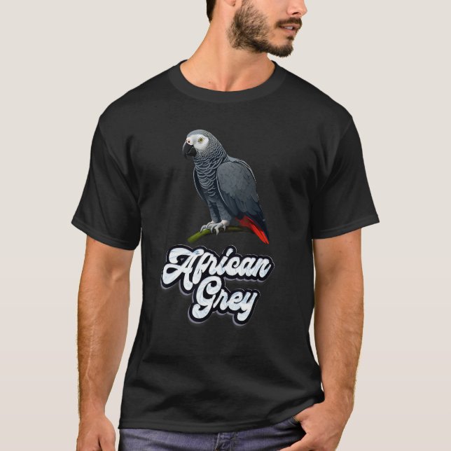 Gray Parrot Bird  Parrots Parrot African Grey  1 T-Shirt (Vorderseite)