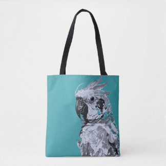 Gray Parrot Tote Bag
