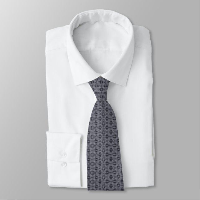 Gray Pattern Men's Krawatte (Gebunden)