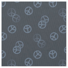 Gray Peace Sign Muster Stoff