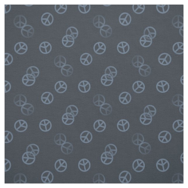 Gray Peace Sign Muster Stoff (Muster)