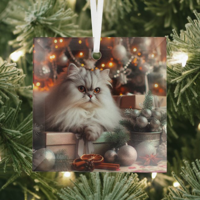 Gray Persian Glass Ornament Aus Glas (Insitu)