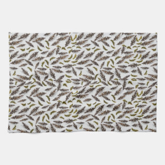 Gray Pinecones Evergreen Kitchen Towel Geschirrtuch