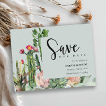 GRAY PINK FLORAL DESERT CACTI FAUNA SAVE THE DATE ANKÜNDIGUNGSPOSTKARTE<br><div class="desc">Eine perfekte Hochzeitskollektion für diejenigen, die ein geschmackvoll gestaltetes, elegantes und lebendiges Kakteen-Thema suchen. Die Kakteen und das sukkulente Blattwerk sind handbemalt in Aquarell. Personalisieren Sie es mit Ihrem Namen, Ihrem Hochzeitsdatum, und vergewissern Sie sich, dass Sie eine besondere Nachricht. Viele Designs zur Auswahl und viele Gegenstände, mit denen man...</div>