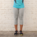 Gray Polka Dot<br><div class="desc">Graue Polka dot capri Leggings</div>