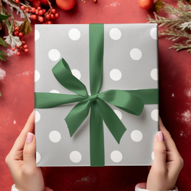 Gray Polka Dot Geschenkpapier (Von Creator hochgeladen)