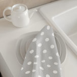 Gray Polka Dot Geschirrtuch<br><div class="desc">Graue Polka Dot Küchentuch</div>