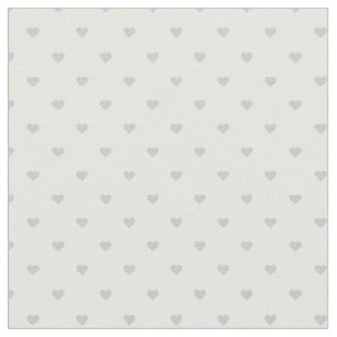 Gray Polka Dot Hearts Stoff