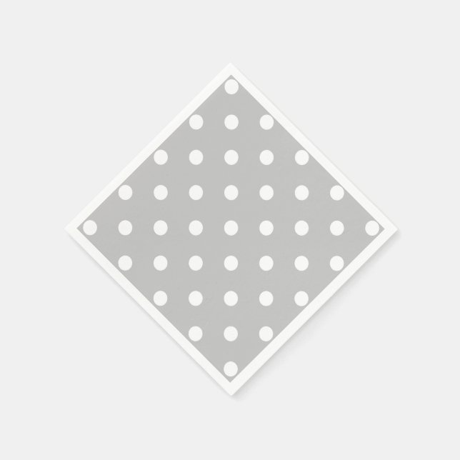 Gray Polka Dot Serviette (Ecke)