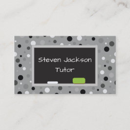 Gray Polka Dot Tutoring Visitenkarte