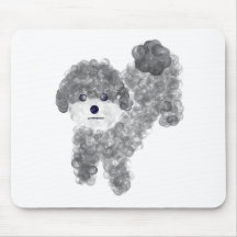 Gray Poodle #1 Mouse Pad