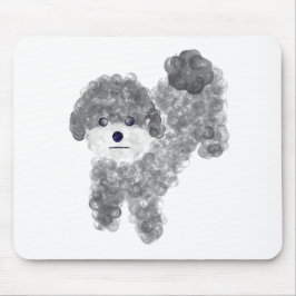 Gray Poodle #1 Mouse Pad Mousepad
