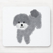 Gray Poodle #2 Mouse Pad