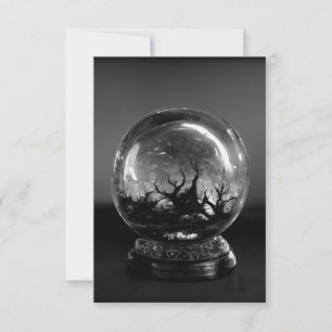 Gray Psychic Crystal Ball Dankeskarte
