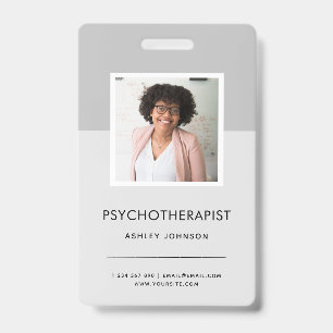 Gray Psychotherapeut Foto Name Tag ID Ausweis