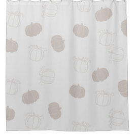 Gray Pumpkin Herbstszenario Muster Duschvorhang