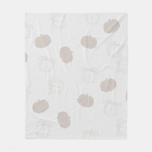 Gray Pumpkin Herbstszenario Muster Fleecedecke