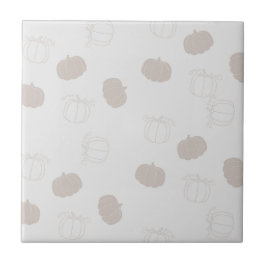 Gray Pumpkin Herbstszenario Muster Fliese