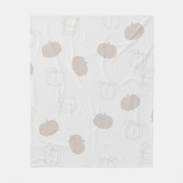Gray Pumpkin Tropical Botanischer Herbst Sommer Fleecedecke