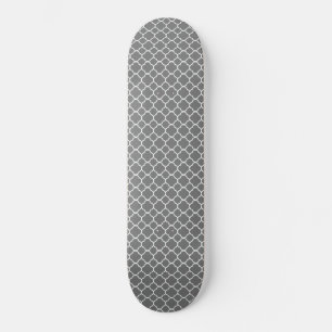 Gray Quatrefoil Skateboard