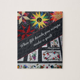 Gray Quilting macht ein Quilt-Zitat Puzzle