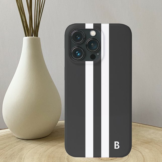 Gray Racing Stripe Case-Mate iPhone Hülle (Von Creator hochgeladen)